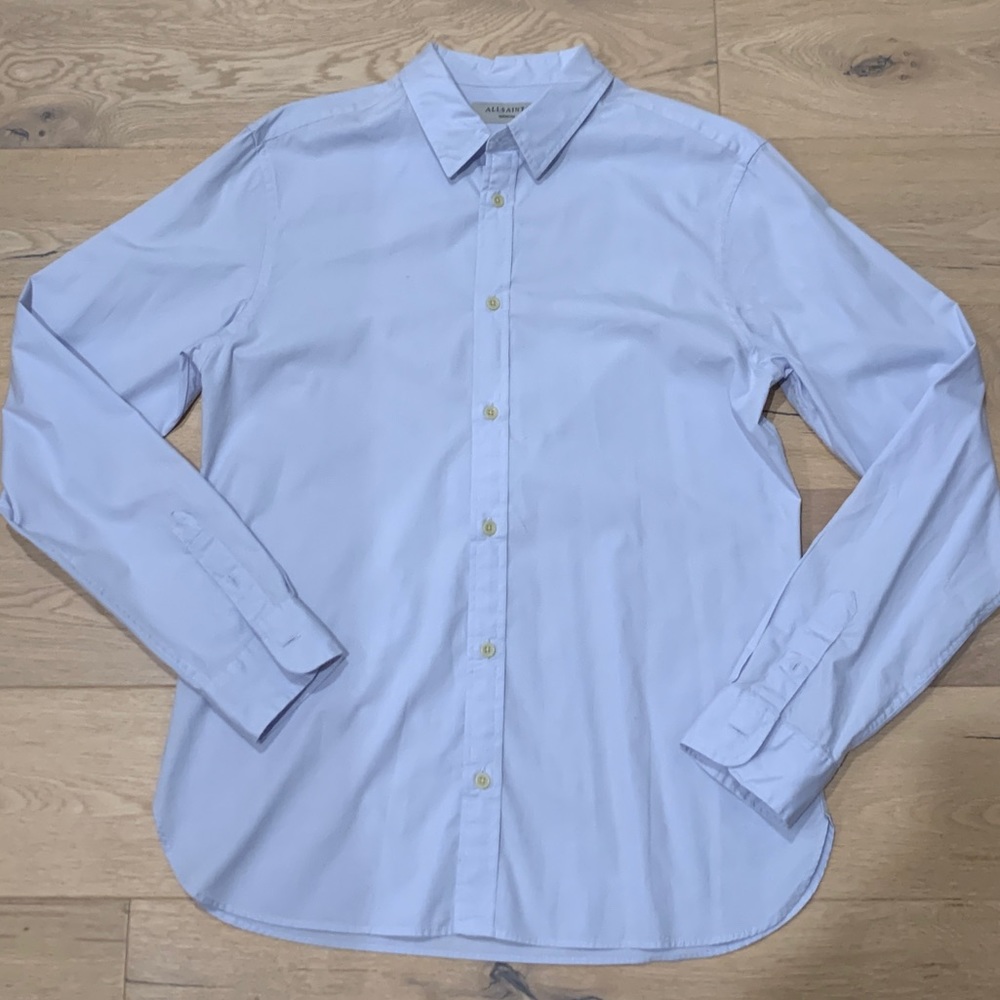 NWOT All Saints Blue Dress Shirt